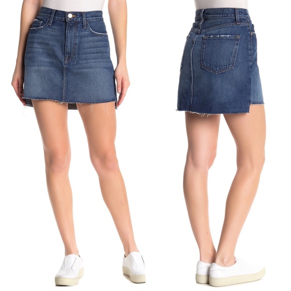 Frame Denim Le Mini Raw Stagger Edge Miniskirt - Picture 1 of 7